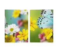 Strawberry Embroidery Passport Wallet Travel Passport Holder Pu Passport Cover Slim Card Case Cover for Women Men Leather Holder Case Travelling Essentials, Spring Butterfly, 20.3x13.8cm