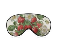 Strawberry Embroidery Sleeping Mask, Light Blocking Eye Mask, Comfortable and Soft, Eye Cover with Elastic Band, Suitable for Men and Women, Suitable for Travel/Sleeping
