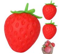 Strawberry Fidget, Fidget Toys, 3 Pcs Concentration, Squeeze Toys for Sensory Stimulation, Realistic Strawberry Design, Portable Emotional Regulation Tool for Various Occasions