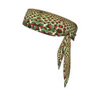 Strawberry Fields 01 Print Head Tie Headbands Athletic Sweatbands for Men Women Head Tie Sport Bandana for Yoga Gym