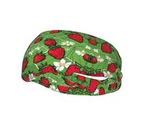 Strawberry Fields 02 Print Elastic Headbands for Women Sports Head Wrap Unisex Sweatbands,for Workout Yoga Running