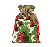 Strawberry Fields 03 Print Drawstring Gift Bags Packaging Party Candy Goodie Bag Xmas Presents Decor Holiday Giving