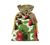 Strawberry Fields 03 Print Drawstring Gift Bags Packaging Party Candy Goodie Bag Xmas Presents Decor Holiday Giving