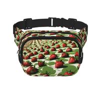 Strawberry Fields 03 Print Fanny Pack for Women Men Waist Bag with Adjustable Strap for Travel Hiking Cycling