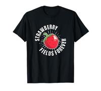 Strawberry Fields Forever Cute Berry Food Dessert T-Shirt