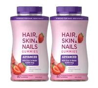 Strawberry Flavored Gummies, 80 Count Bottle(2pcs)