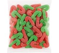 Strawberry Flavour Vegan Gummy Sweets Soft Chewy Jelly Pieces Sugar Coated Red Shaped Fruity Snack Sharing Treat Party Table Pick and Mix Dessert Decoration (500g)