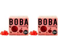 Strawberry Fruit Juice Filled Popping Boba for Bubble Tea and Dessert Toppings | 150g 3 Servings | Vegan | By THE TEASHED (Pack of 2)