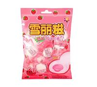Strawberry Fudge Blueberry Marshmallows 100g/Bag, Grape Juice Filled Soft Candy,Mixed Fruit Flavored Gummy Candy, Chewy Soft Sweets Desserts, Chinese Food Gifts, Asian Candies (Strawberry,1bag)