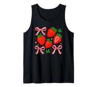 Strawberry Gingham Cottagecore Coquette Aesthetic Tank Top