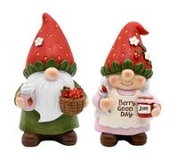 Strawberry Gnome Garden Decor Statue Cute Outdoor Statue Ideal Gnome Decoration Gift for Gardens
