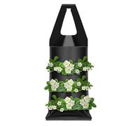 Strawberry Grow Bags - 9 Slits Hanging Flower Wall Pouch Planting Pockets Plants Growing Pouches Handle Strawberry Planter Bag Vertical Mounted Flower Bagss For Wall, Balcony Living Room