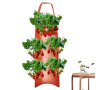 Strawberry Grow Bags - Hanging Strawberry Planter | Strawberries Growing Bag | Plant-Growing Pot | Plant Grow Pouch | Upside-Down Tomato Planter | Vegetable Planting Pouch | Planting Pot