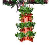Strawberry Growing Bag - Hanging Garden Planter, Vertical Fruit Container | Breathable Growing Plant Accessory System, Space-saving Botanical Growing Equipment for Gardening on the Ba