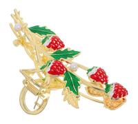 Strawberry Hair Claw Large Alloy Jaw Clip Clip, for Women | Vibrant Red Design, Cute Playful Style, , Long or Fine Hair, Office Workday and Home Wear