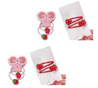 Strawberry Hair Clip Glittering Women Kid Hairgrips Headdress Barrettes Hair Tie Sweet 2000s Girls Hairpins Comfortable Accessories