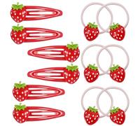 Strawberry Hair Clips Girls Hair Accessories 12 Pcs Red Snap Hair Clips Y2k Accessories Sweet Fruit HairClips Sweet Fruit Barrettes for Girls Toddlers Kids and Teens Gifts
