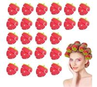 Strawberry Hair Rollers, Magic Sponge Foam Strawberry Heatless Curlers, Friendly Balls Sponge Foam Rollerss Overnight Curling Tool For Women (24PCS)