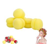 Strawberry Hair Rollers,Strawberry Heatless Curlers, Strawberries Shape Magic Hair Curlers 12/24/36 Pcs for Women, Sponge Curling for Hairiness, for Long & Short (Yellow,36 Pcs)