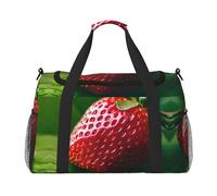 Strawberry Hand Travel Bag - Large Reusable Shopping Tote Bag, Perfect for Outdoor Activities, Sports, Camping & Groceries, Black, One Size