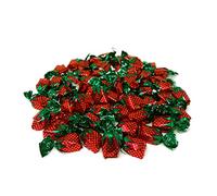Strawberry Hard Candies Filled with Real Pulp - 1lb - Strawberry Flavoured Sweets Filled with Real Strawberry Meat - American Vintage Candy Snack Assortment - Individually Wrapped, 16oz
