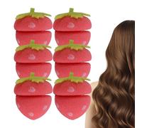 Strawberry Heatless Curlers | No Heat Soft Sponge Foam | Curling Rollers Sleep Styling Tool | for Mom Wife Daughter Girlfriend Girls Lovers