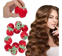 Strawberry Heatless Curlers, Strawberry Foam Rollers, Heatless Hair Curler Overnight for Long Hair & Short Hair (strawberry, 12PCS)