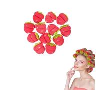 Strawberry Heatless Curlers, Strawberry Foam Rollers, Strawberry Hair Curlers, Sponge Hair Curlers, Heatless Hair Curler Overnight for Long Hair & Short Hair (12Pcs)