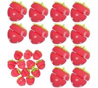 Strawberry Heatless Curlers, Strawberry Hair Rollers, Soft Sponge Foam Curling Tools for Women, Overnight Curlers for Medium Long Short Hair, No Heat Styling Rollers (12Pcs, One Size)