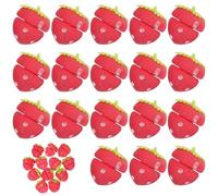 Strawberry Heatless Curlers, Strawberry Hair Rollers, Soft Sponge Foam Curling Tools for Women, Overnight Curlers for Medium Long Short Hair, No Heat Styling Rollers (18Pcs, One Size)