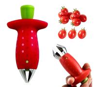 Strawberry Huller Tool, Gem Remover Fruit Corer Stainless Steel Strawberry Huller Magic Strawberry Huller Multi Function Fruit Corers Tool Tomato Stem Remover Effortlessly removes core, Leaf, and Hull