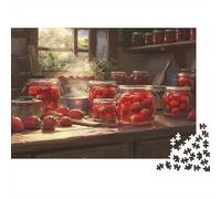 Strawberry Jam Making 1000 Piece Strawberry Jam Making in Kitchen Jigsaw Puzzles for Adults And Kids Family Educational Games 1000 Pieces Fun, Challenging & Brainteasing Adults for Women, Gifts for Me