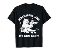 Strawberry Jams But My Gun Don't Funny Cat Meme T-Shirt