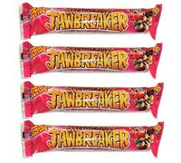 Strawberry Jawbreaker 4 Balls Packs Zed Candy Novelty Bubblegum Sweets (Pack of 4)
