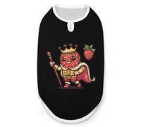 Strawberry King Dog Shirts Sleeveless T-Shirt Pet Tank Top Soft Summer Vests Clothes for Dogs And Cat L