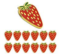 Strawberry Lapel Pins 12/24/50/100Pcs Cute Red Fruit Lapel Pin Back to School Brooch Student Enamel Lapel Pin Backpack Scarf Hat Bag Decoration Girls Women, Alloy, electroplating, no gemstone