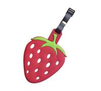 Strawberry Luggage Tag - Fruit Luggage Tag | Cute And Quirky Silicone Travel Identification Ţag, Cute ID Label Bag Identifier, Privacy Cover Travel Accessories