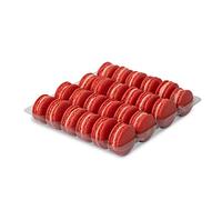 Strawberry Macaron Tray by Mademoiselle Macaron - Tray of 24 Strawberry Macarons