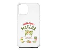 Strawberry Matcha Green Tea Lover Matcha Tea Latte Barista Case for iPhone 12/12 Pro
