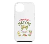 Strawberry Matcha Green Tea Lover Matcha Tea Latte Barista Case for iPhone 13
