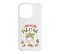 Strawberry Matcha Green Tea Lover Matcha Tea Latte Barista Case for iPhone 14 Pro