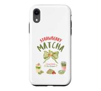 Strawberry Matcha Green Tea Lover Matcha Tea Latte Barista Case for iPhone XR