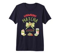 Strawberry Matcha Green Tea Lover Matcha Tea Latte Barista Premium T-Shirt