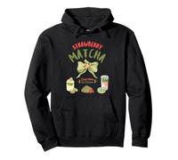 Strawberry Matcha Green Tea Lover Matcha Tea Latte Barista Pullover Hoodie