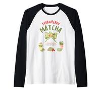 Strawberry Matcha Green Tea Lover Matcha Tea Latte Barista Raglan Baseball Tee
