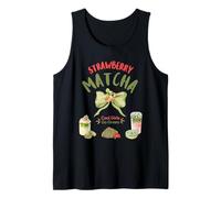 Strawberry Matcha Green Tea Lover Matcha Tea Latte Barista Tank Top