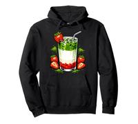 Strawberry Matcha Latte Kawaii Graphic Tea Lover Drink Pullover Hoodie