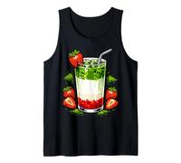 Strawberry Matcha Latte Kawaii Graphic Tea Lover Drink Tank Top