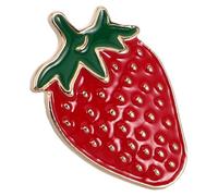 Strawberry Metal Brooch Pin Cute Cartoon Lapel Badge | Red Fruit Shape, Resistant to Fading Metal Finish, for Backpacks and Bags, Women and Girls