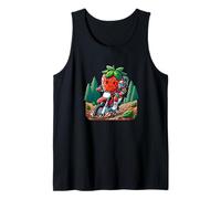 Strawberry Motocross Rider Dirt Bike Forest Mud Tank Top